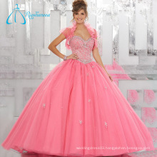 Beading Crystal Ball Gowns Two Pieces Tulle Quinceanera Dress